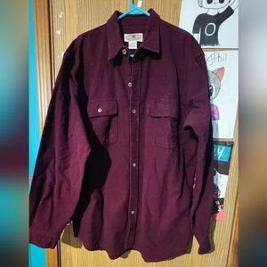 Men's Burgundy Shirt Jacket